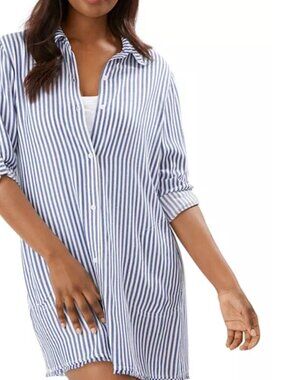 Tommy Bahama Stripe Shirt Dress Womens S